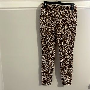 Girls leopard print size 14/16 leggings